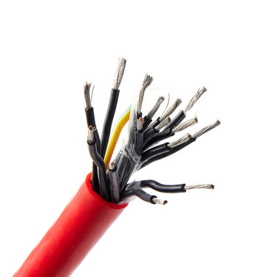 Good price Multi 16 Cores Shielded Sensor Cable Silicone Rubber Insulated Sheathed Red HT Cable online