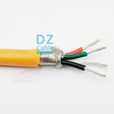 Good price Multicore Screened Braiding Flexible Silicone Cable Heat 180 Orange | EWKF-C 4 Cores 0.75mm² online