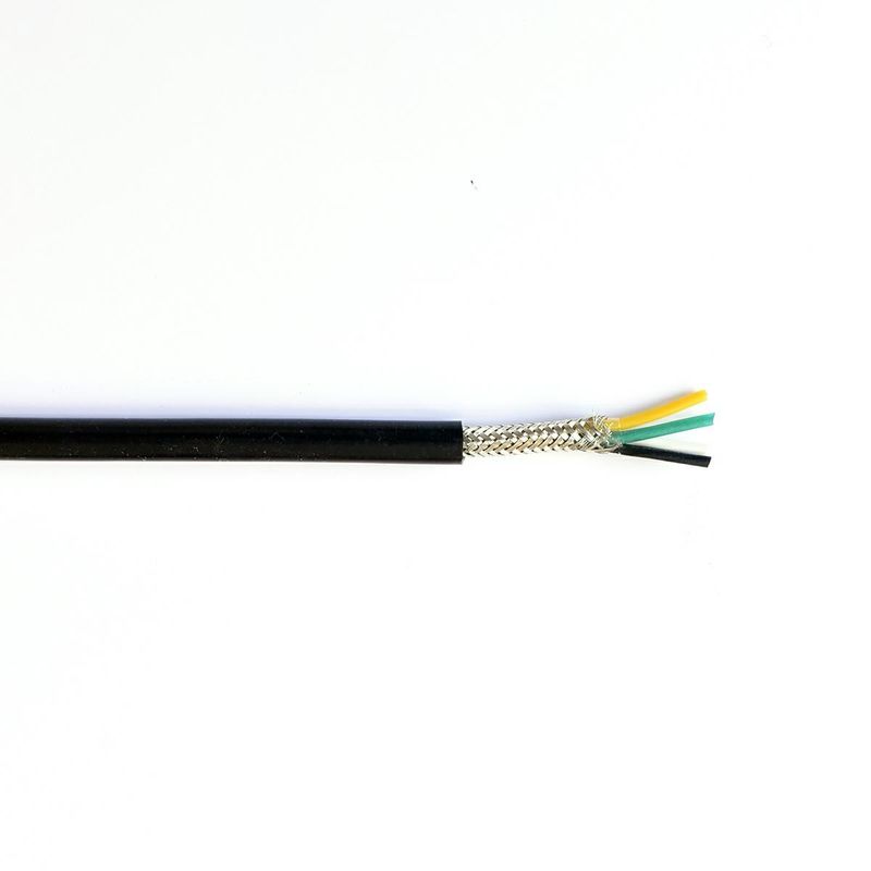 3 Cores Flexible Silicone Shielded Sensor Cable For Temperature Sensors