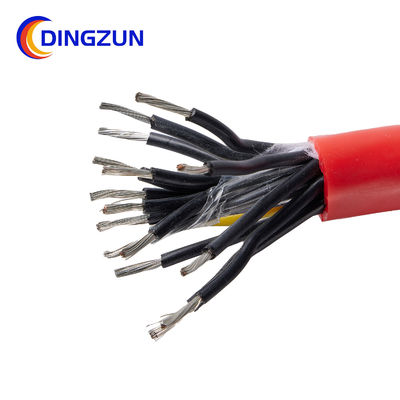 Multi 16 Cores Shielded Sensor Cable Silicone Rubber Insulated Sheathed