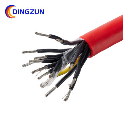 Multi 16 Cores Shielded Sensor Cable Silicone Rubber Insulated Sheathed